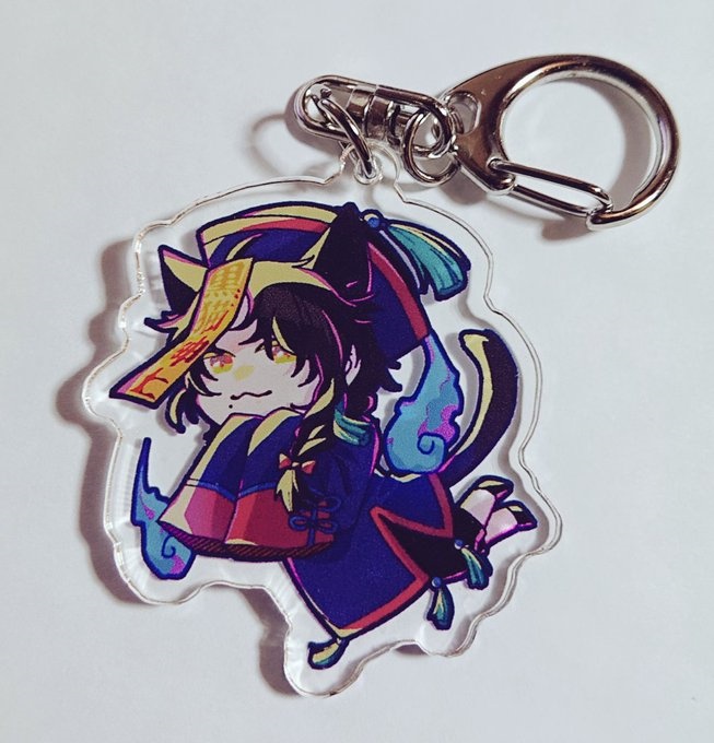 ハロウィン黒猫紳士_アクリルキーホルダー