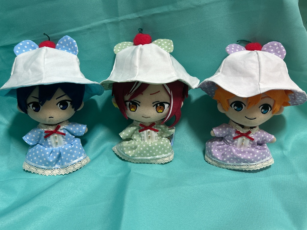 くまさん帽子のクリームソーダワンピース(15㎝)