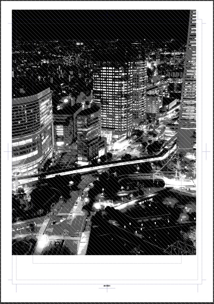 【背景素材】夜景ビル群3枚セット