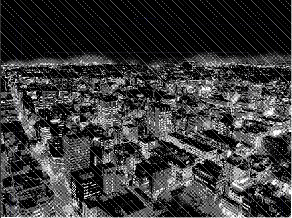 【背景素材】夜景ビル群3枚セット