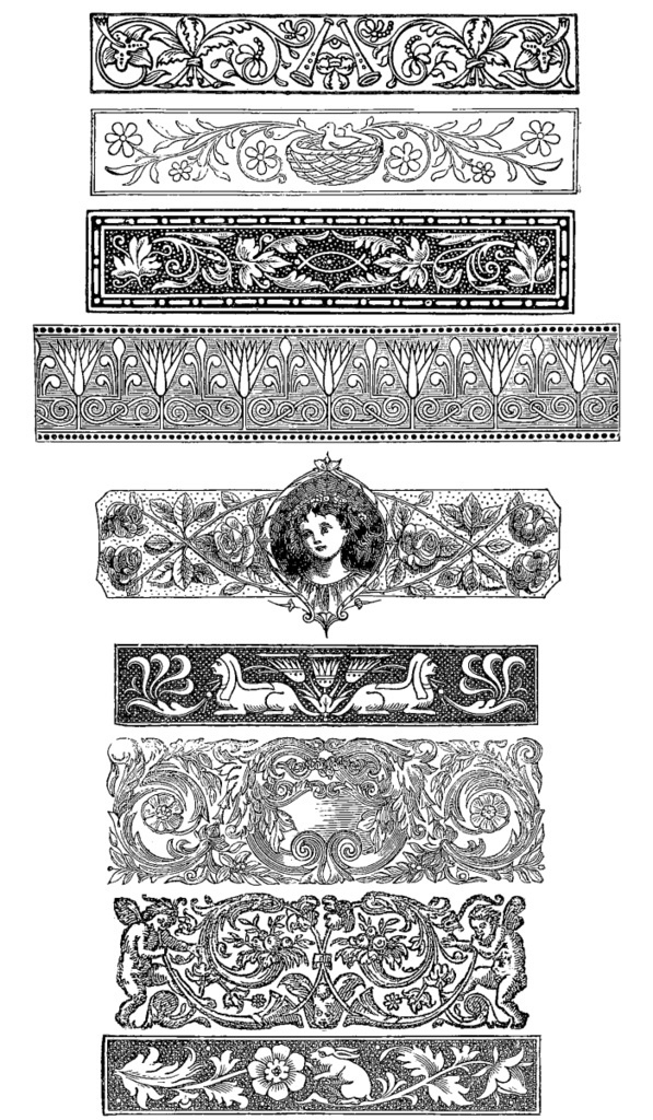 中世風素材「飾り長方形」30種類