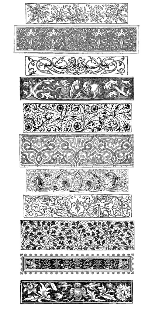 中世風素材「飾り長方形」30種類