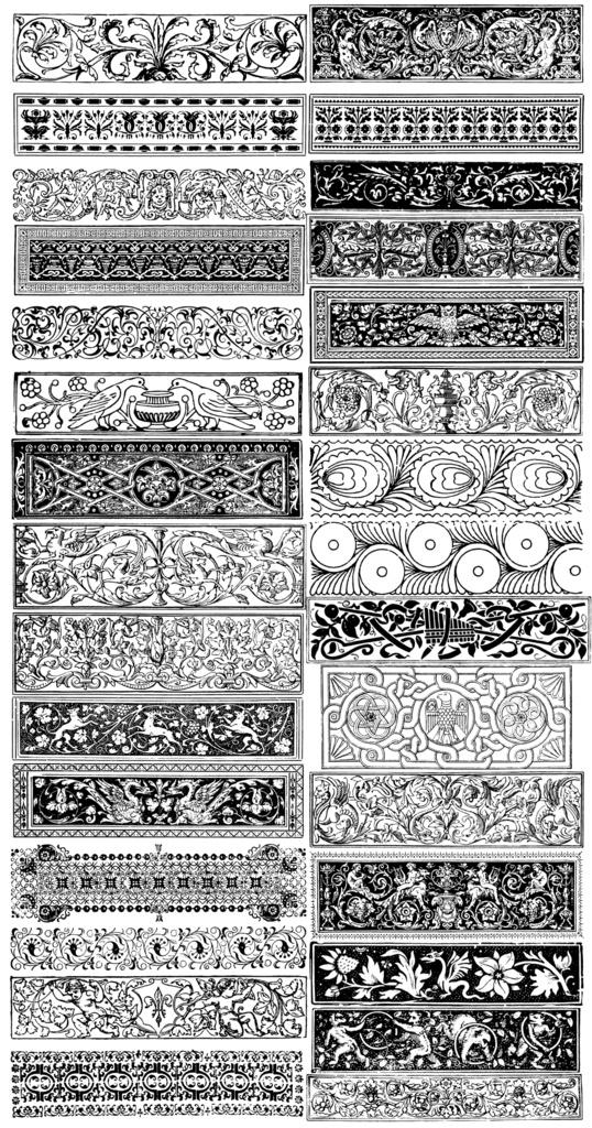 中世風素材「飾り長方形」30種類その2