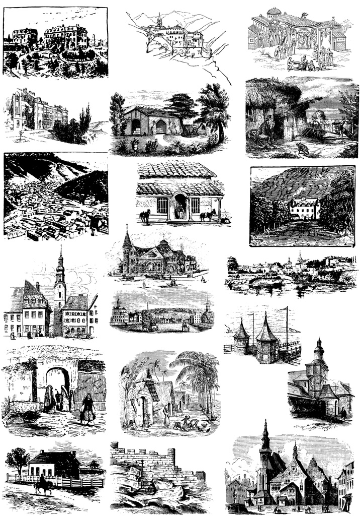 中世風素材「町」20種類その2