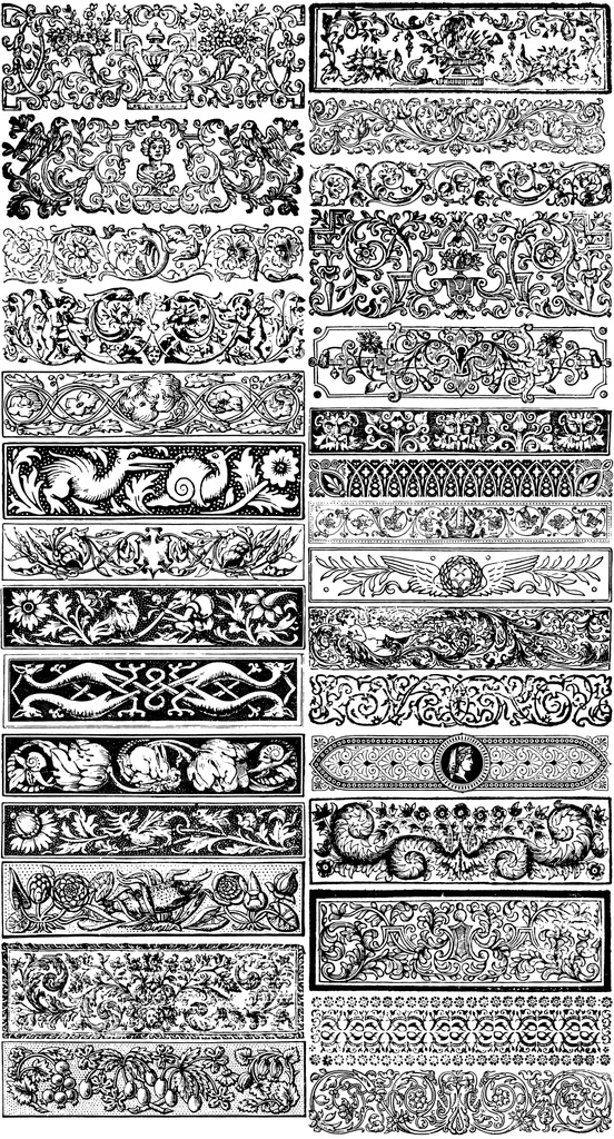 中世風素材「飾り長方形」30種類その4