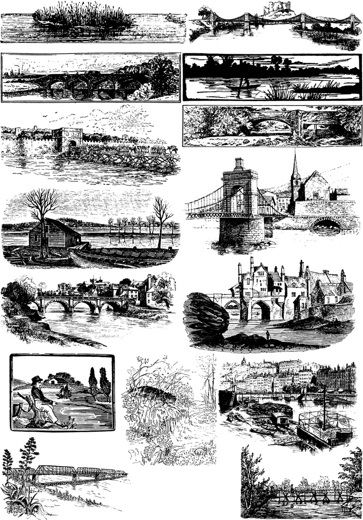 中世風素材「川」15種類その2