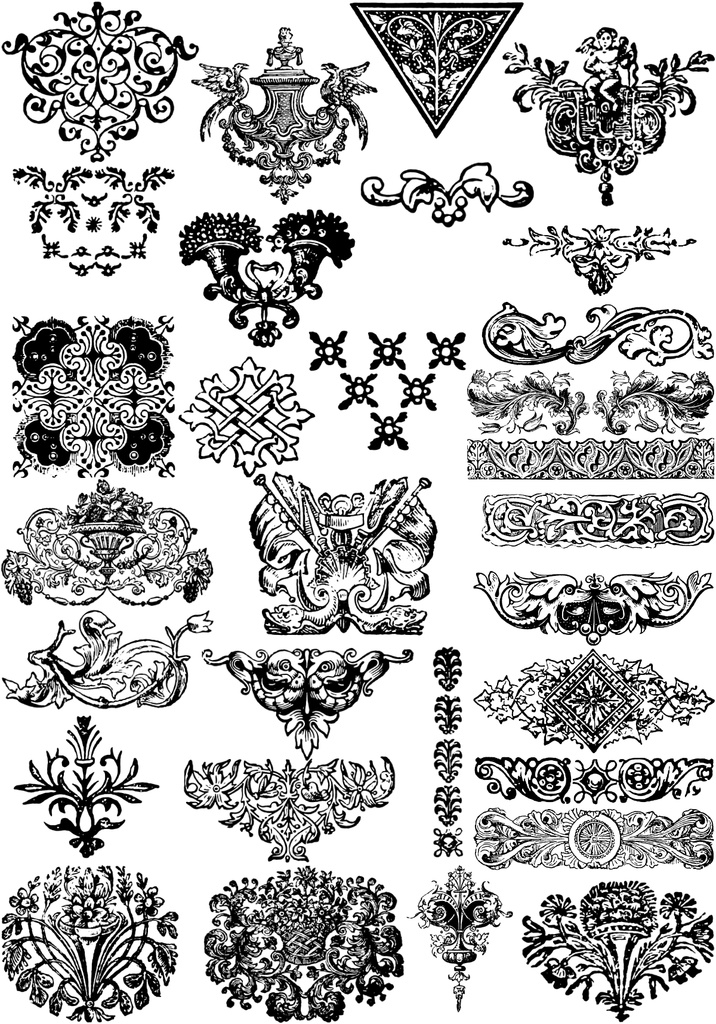 中世風素材「ワンポイント」30種類その5