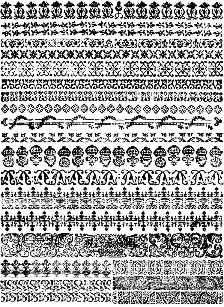 中世風素材「ボーダー」20種類その3