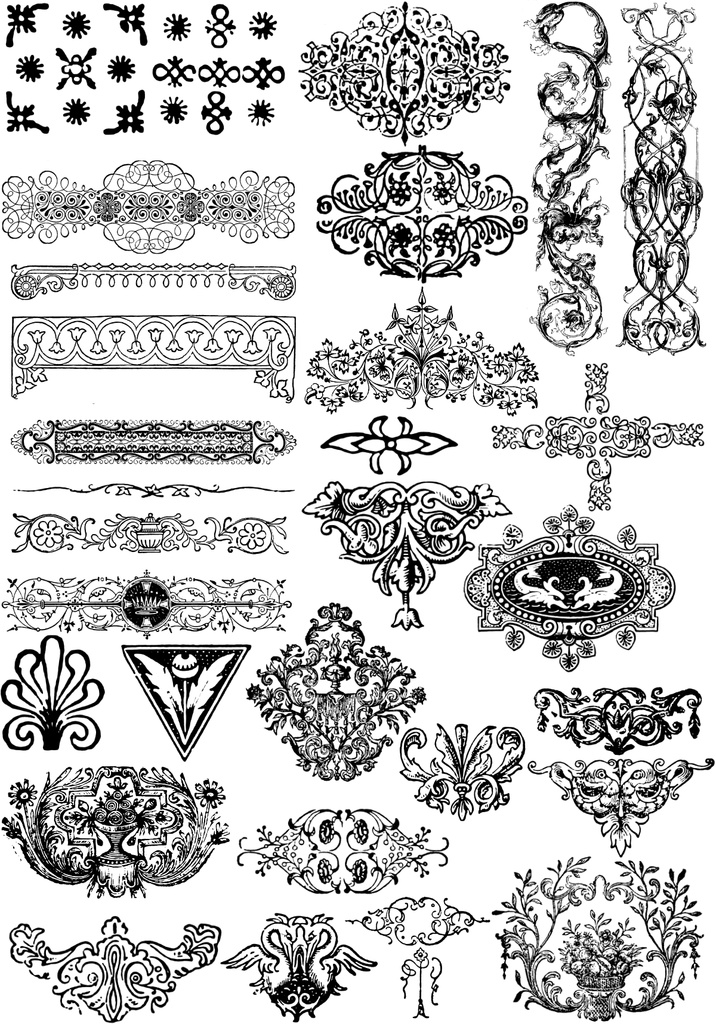 中世風素材「ワンポイント」30種類その6