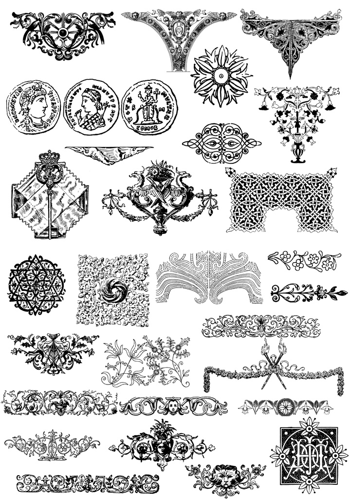 中世風素材「ワンポイント」150種類まとめ