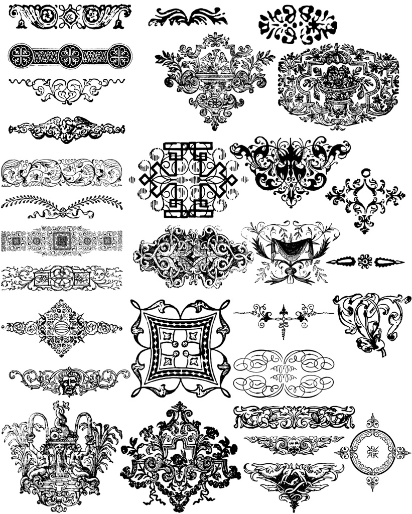 中世風素材「ワンポイント」150種類まとめ