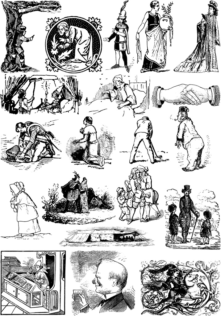 中世風素材「人物」20種類その4