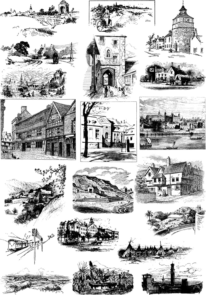 中世風素材「町」20種類その4