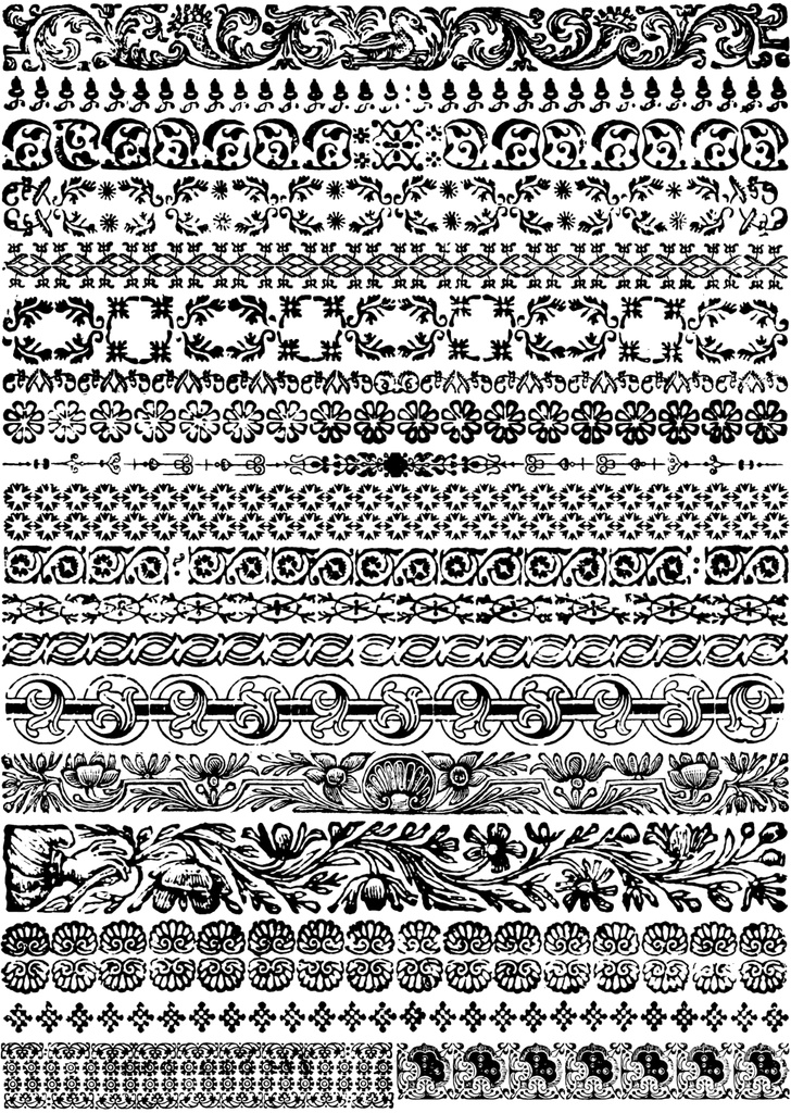 中世風素材「ボーダー」20種類その4