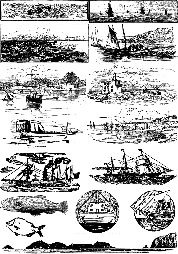 中世風素材「海」15種類その5