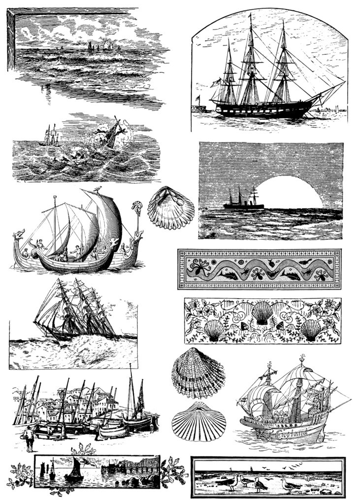 中世風素材「海」75種類まとめ