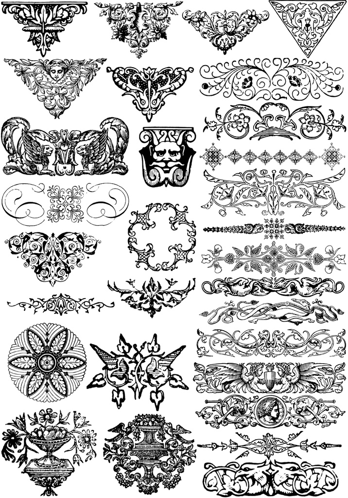 中世風素材「ワンポイント」30種類その7