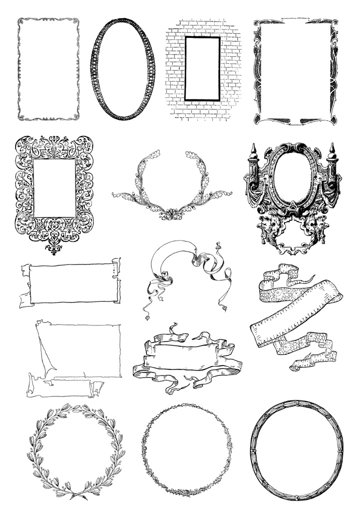 中世風素材「フレーム」75種類まとめ