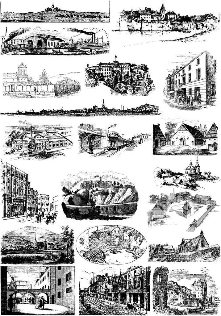 中世風素材「町」100種類まとめ