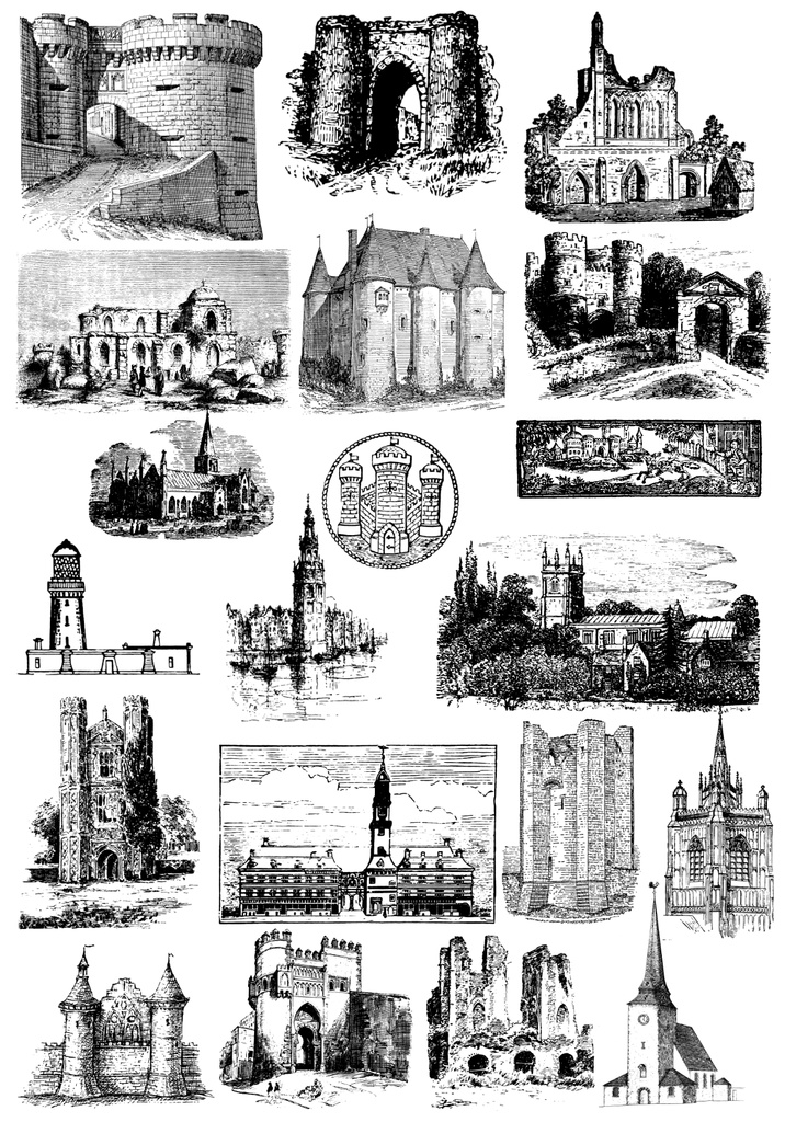 中世風素材「城、教会」100種類まとめ