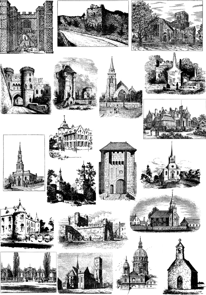 中世風素材「城、教会」100種類まとめ