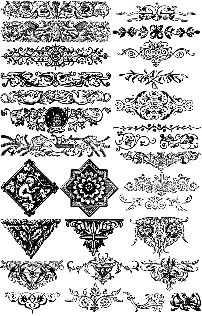 中世風素材「ワンポイント」30種類その8