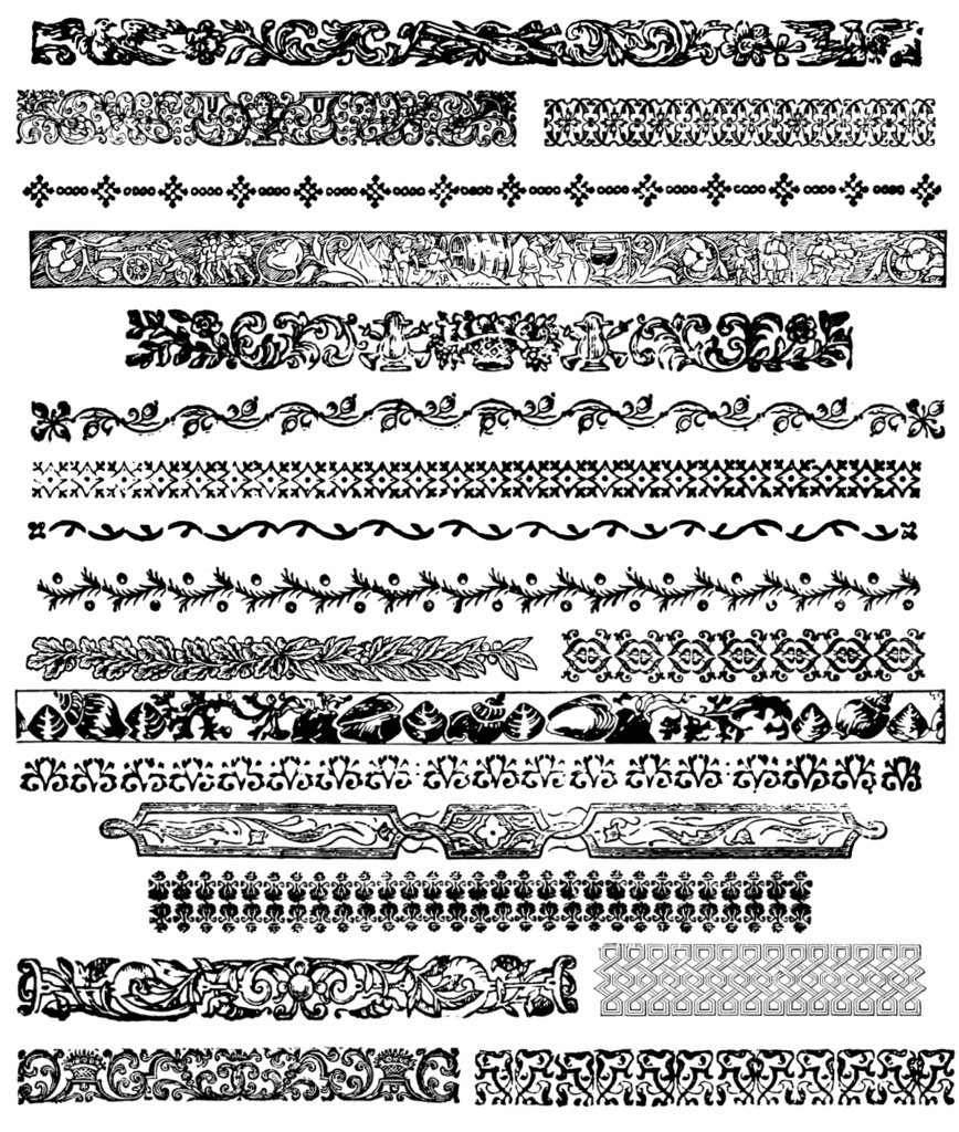 中世風素材「ボーダー」100種類まとめ