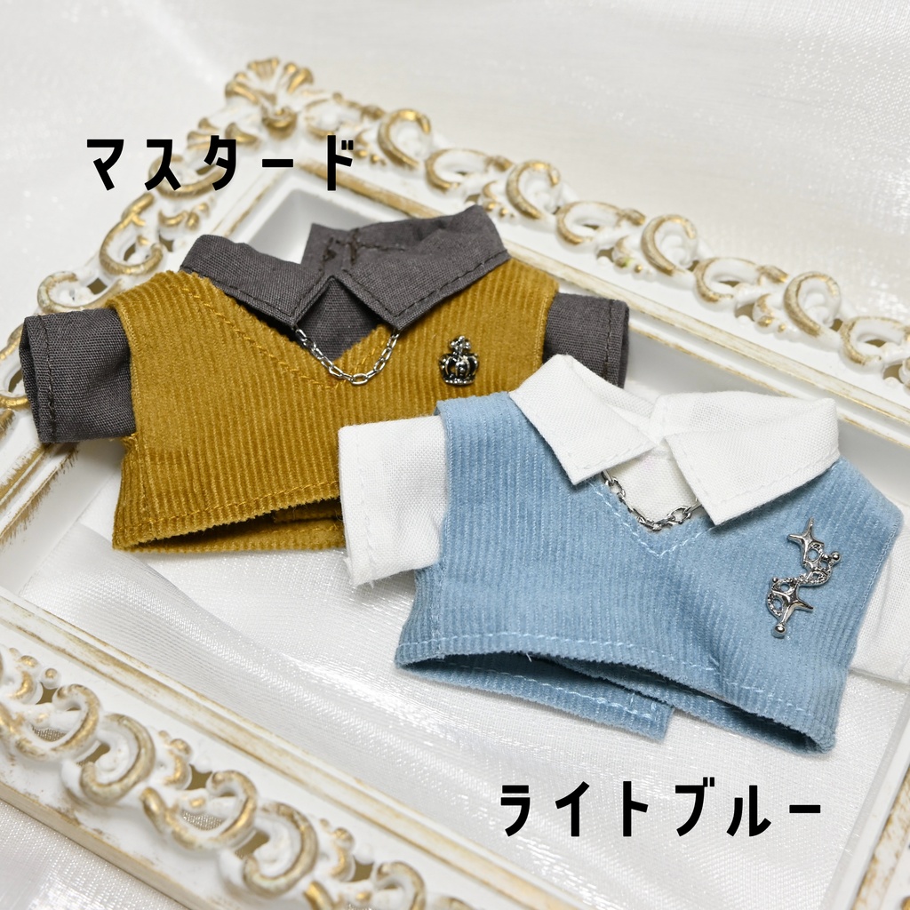 【16cm】チェーン付きシャツ&ワンポイントベスト