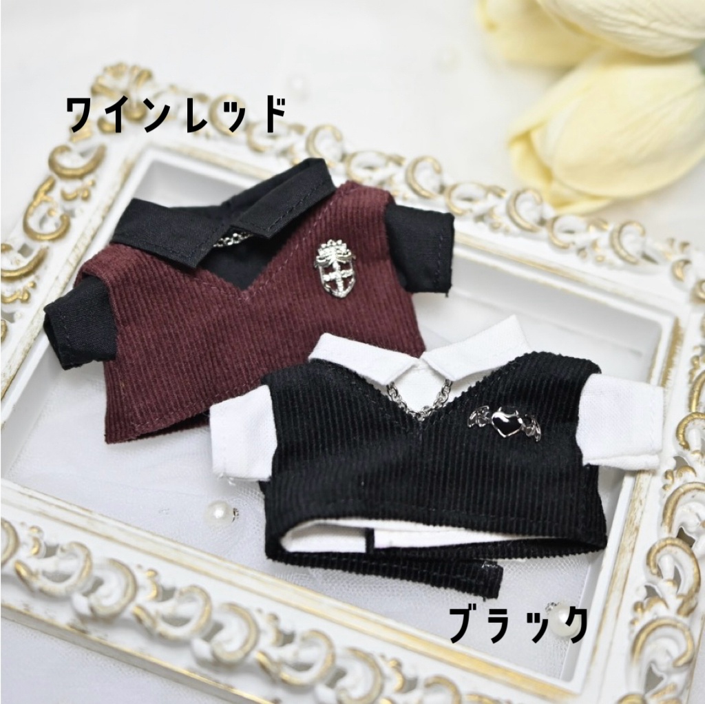 【16cm】チェーン付きシャツ&ワンポイントベスト