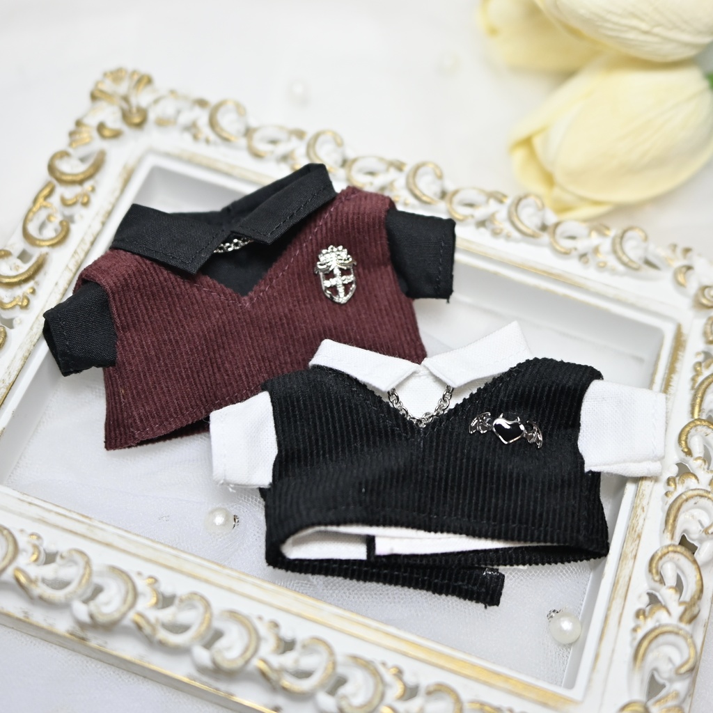 チェーン付きシャツ&ワンポイントベスト