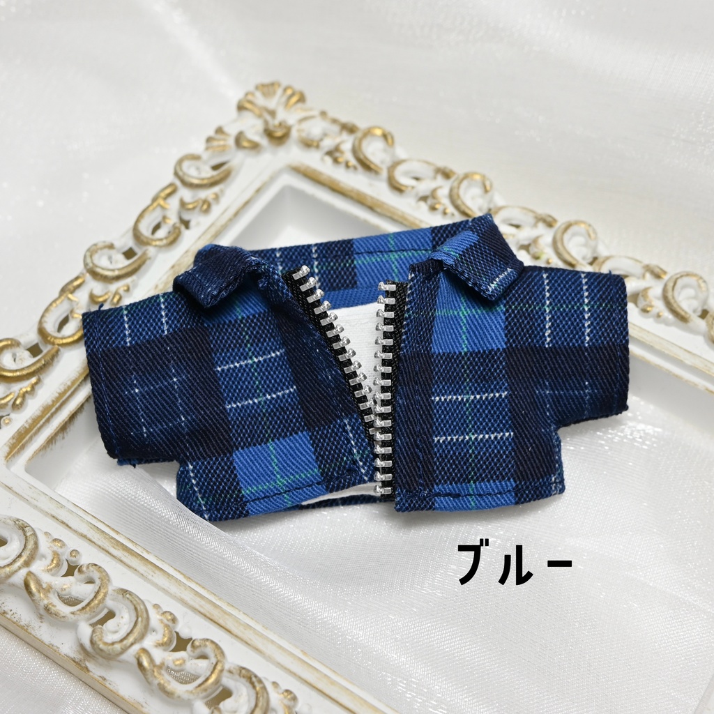 【16cm】チェックアウター&トップスセット