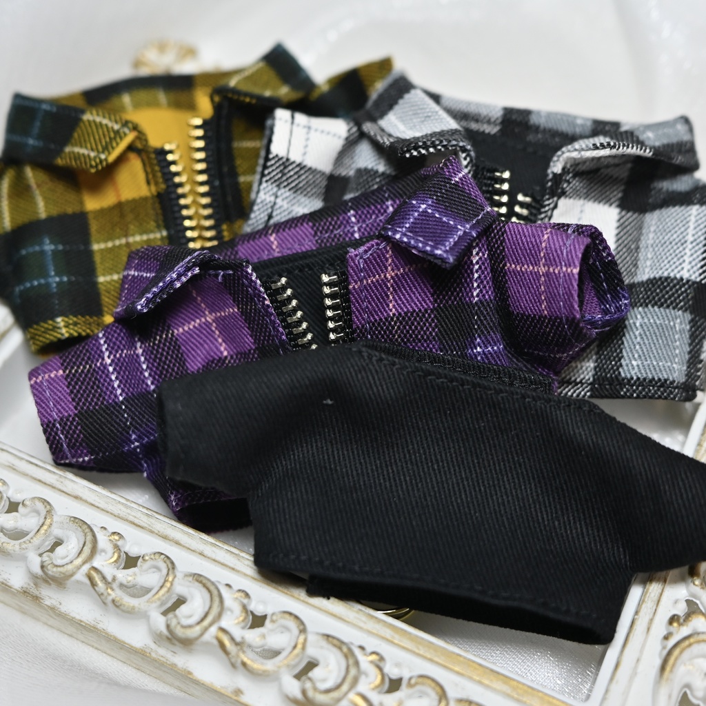 【16cm】チェックアウター&トップスセット