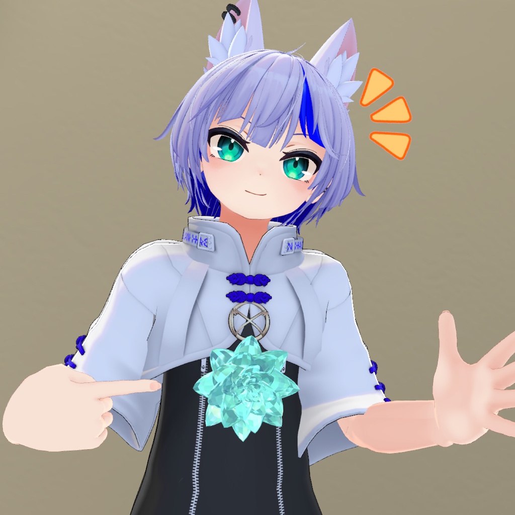 【つるギミック】胸のアクセサリーを手に取ったり頭につけたりするやつ