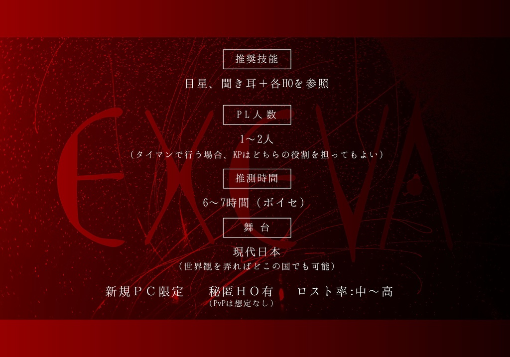 【CoCシナリオ】EXEVA