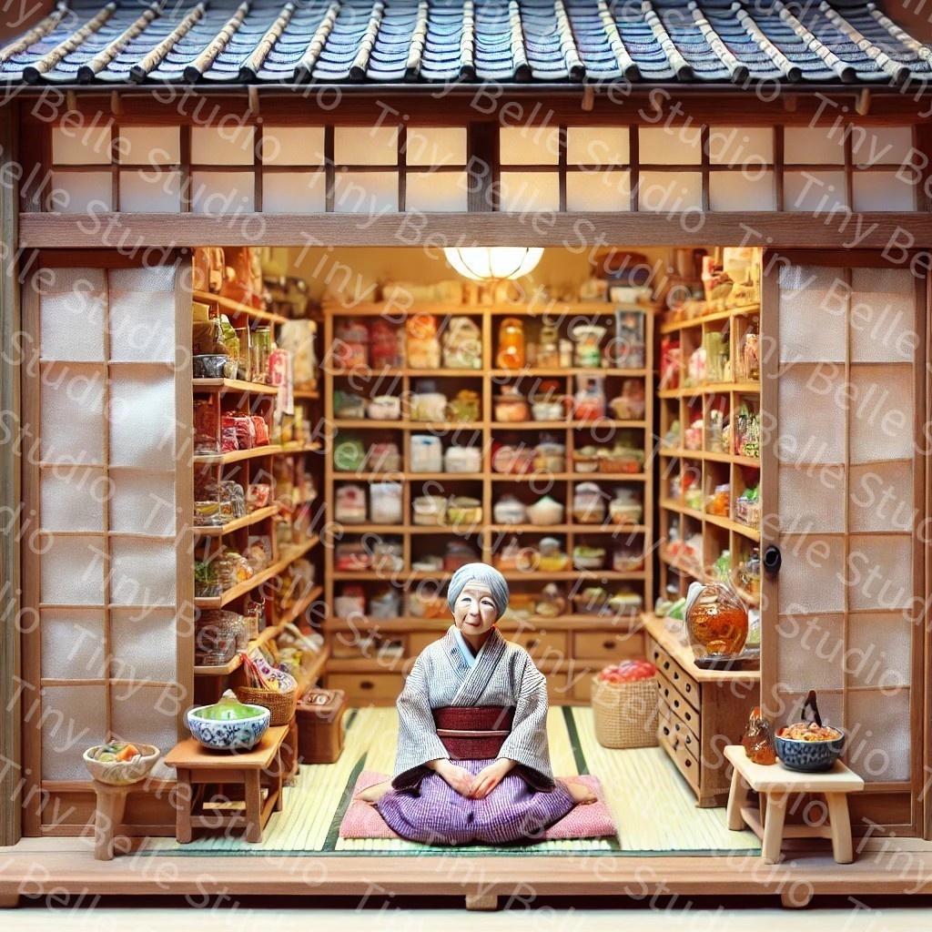 駄菓子屋とおばあさん?AI画像5枚(有料+3枚)