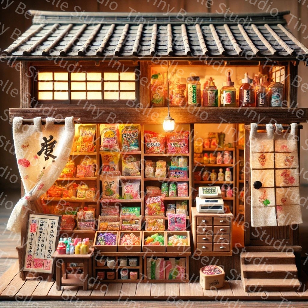 駄菓子屋とおばあさん?AI画像5枚(有料+3枚)