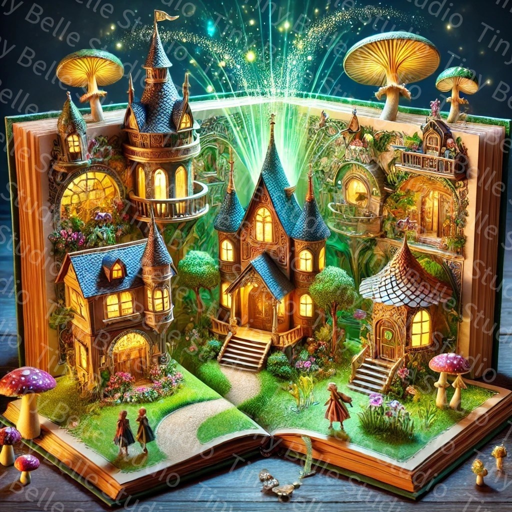 本を開いたら…AI無料画像7枚(有料+7枚)