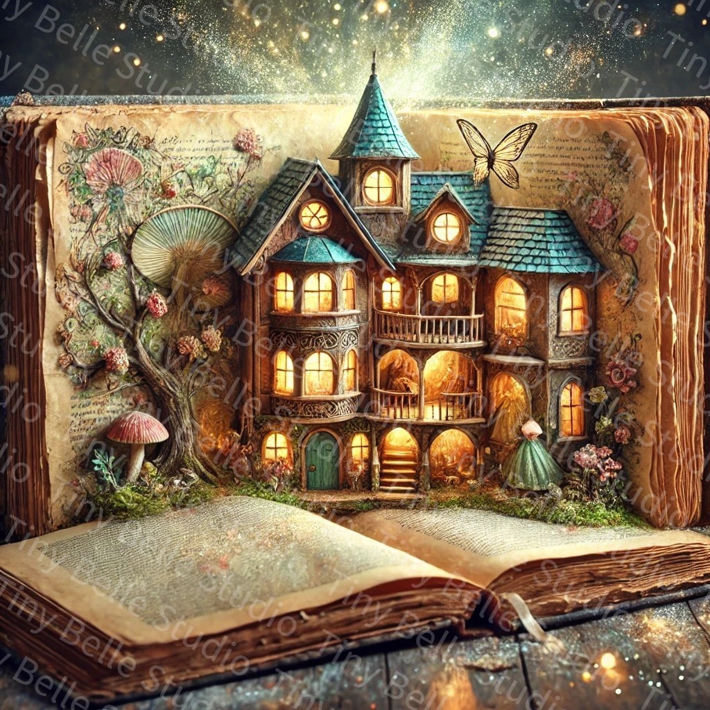 本を開いたら…AI無料画像7枚(有料+7枚)