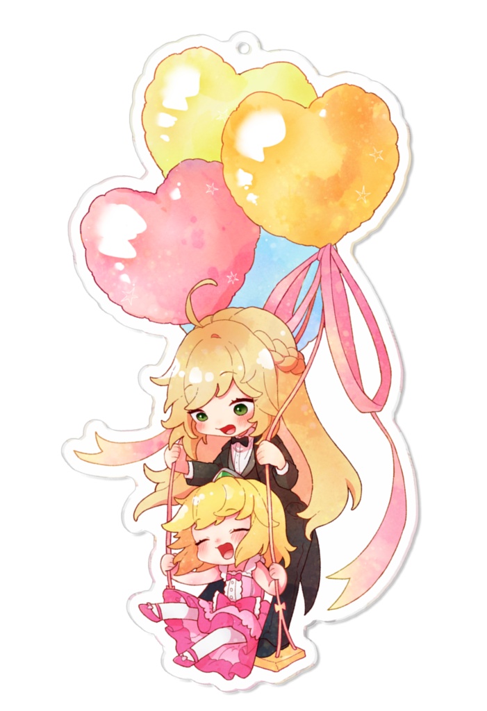 【ガーディアンテイルズ】ちび姫＆騎士(女)/アクリルキーホルダー