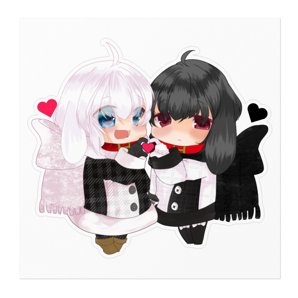 しろなとさくやステッカー