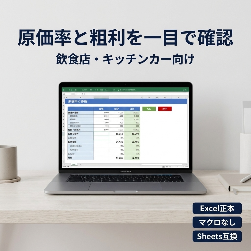飲食店・キッチンカー向け 原価計算シート