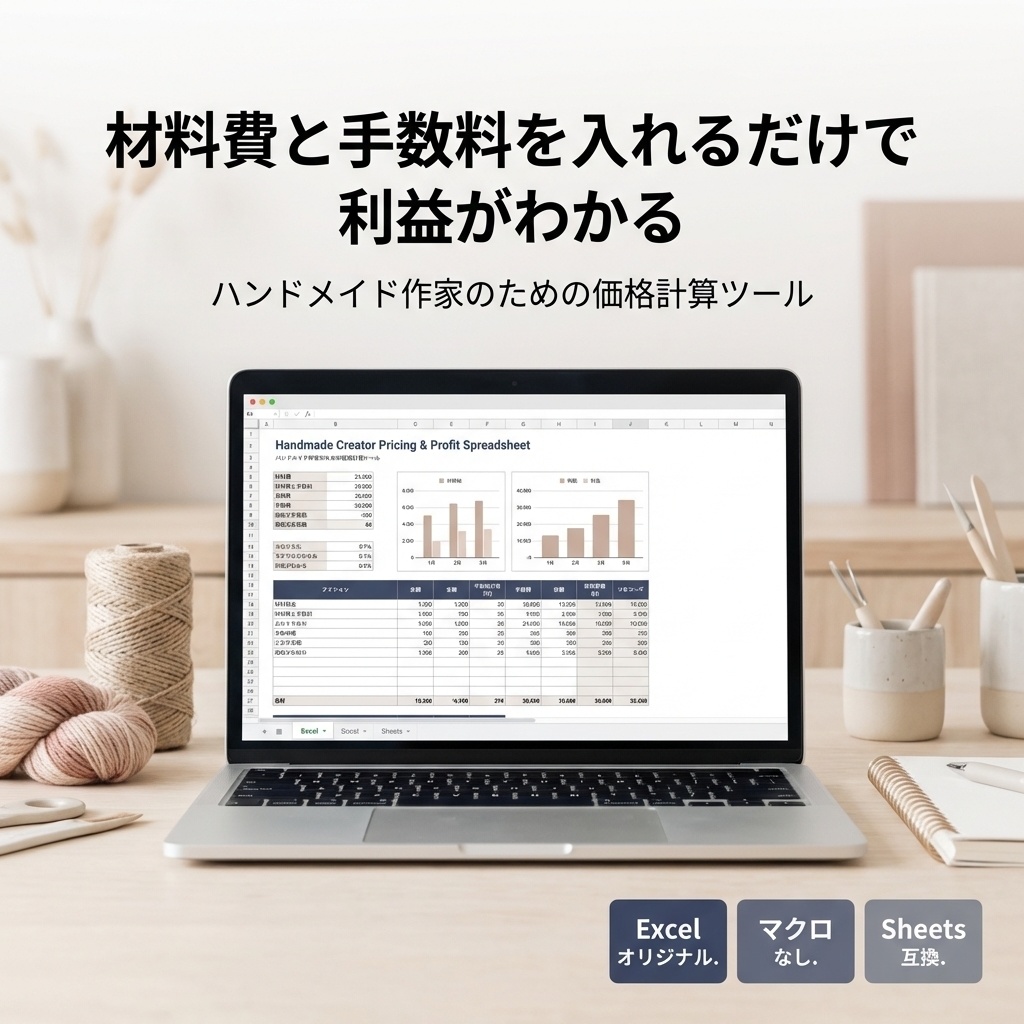 ハンドメイド作家向け 作品価格設定＆利益計算シート