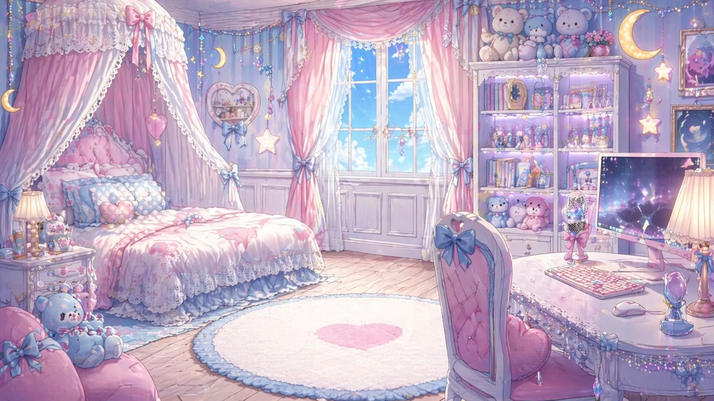 VTuber向けお部屋素材制作|配信背景や世界観部屋を作成します