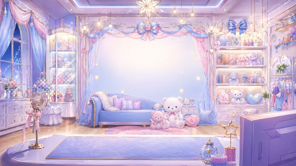 VTuber向けお部屋素材制作|配信背景や世界観部屋を作成します