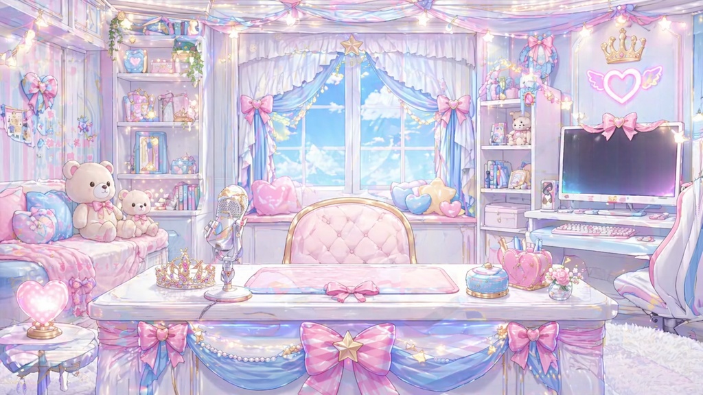 VTuber向けお部屋素材制作｜配信背景や世界観部屋を作成します