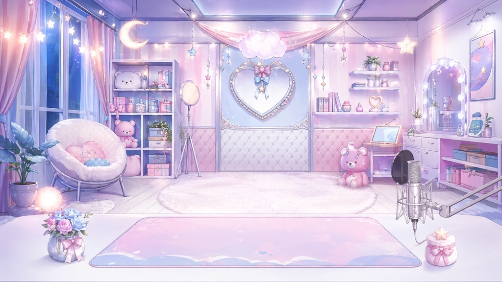 VTuber向けお部屋素材制作|配信背景や世界観部屋を作成します