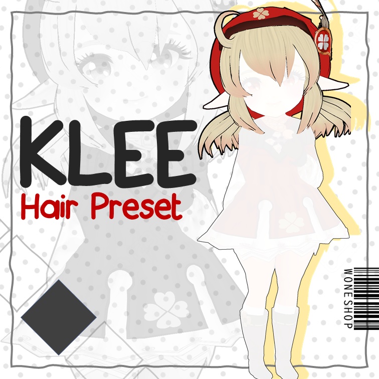 VRoid Hair Preset- Klee/Genshin Impact