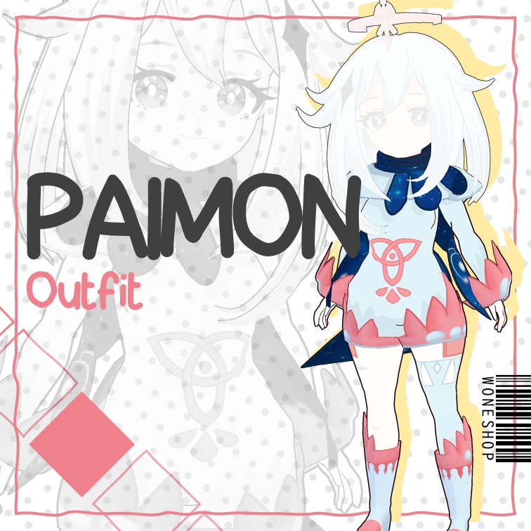 VRoid Outfit- Paimon/Genshin Impactvrm genshin impact