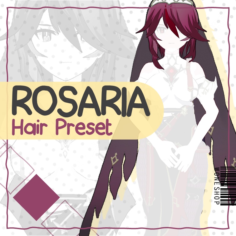 VRoid Hair Preset- Rosaria/Genshin Impact