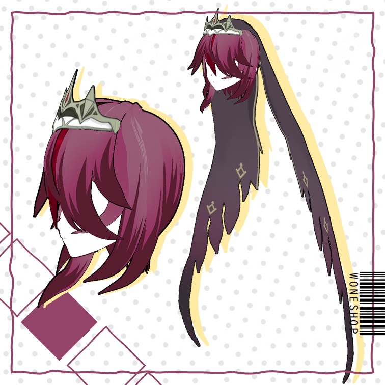 VRoid Hair Preset- Rosaria/Genshin Impact